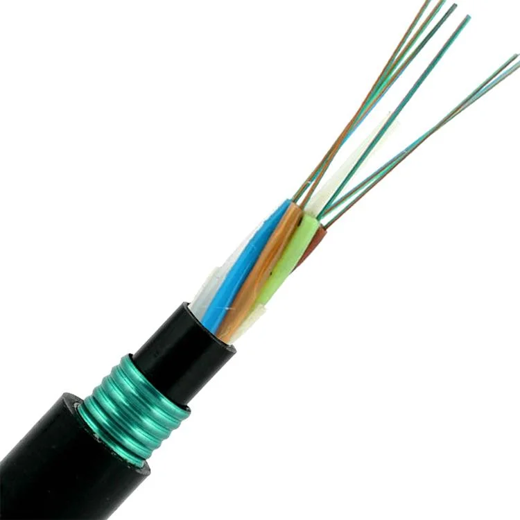 Loose Tube Outdoor Aerial Duct Optical Fiber Cable Gyfta 12 24 Core Aluminum Tape Armored Fiber Optic Cable