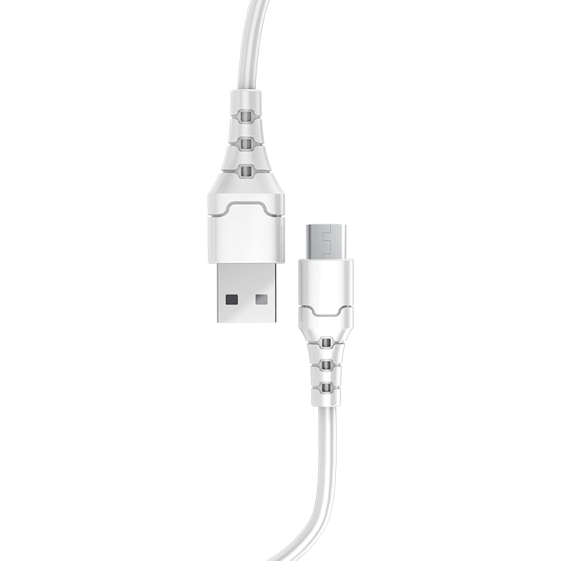 Fast Charging Cable 2m Length White Color Micro Cable Suitable for Phones Cable