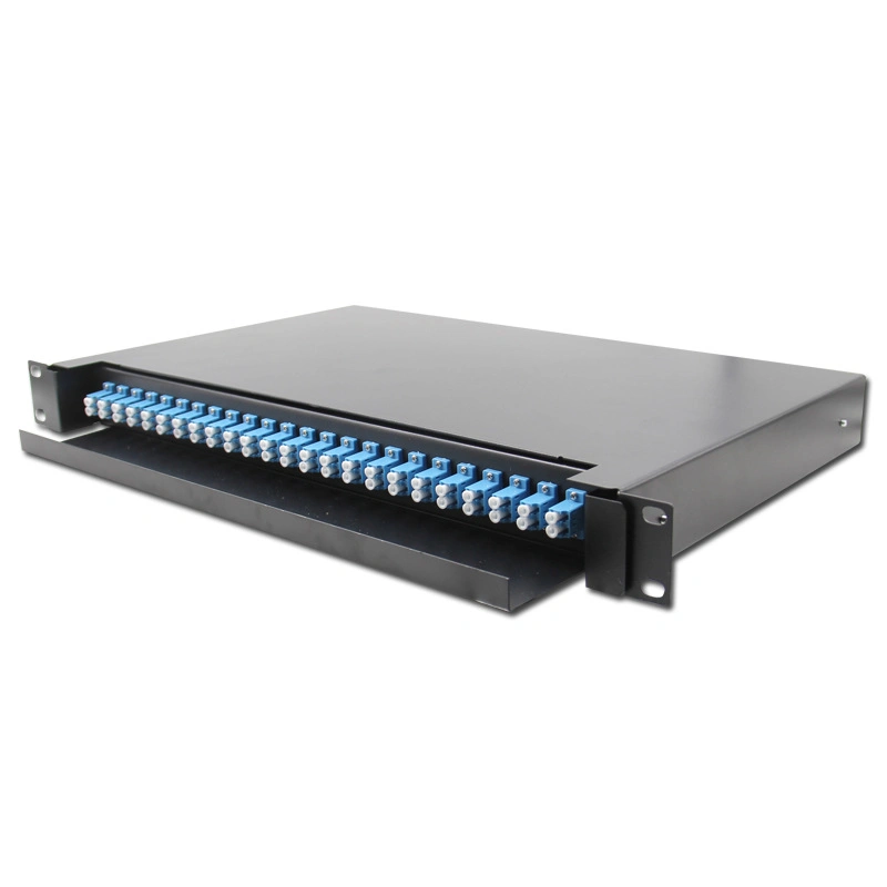 24port Terminal Box Rack Mounted Drawer slidingType SC FULL LOADED Fiber Optic Patch Panel