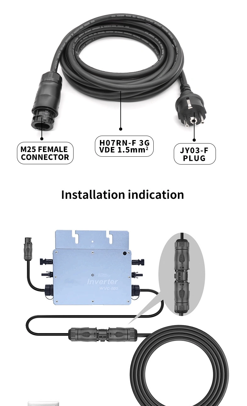 5m 10m Micro Inverter Kabel Betteri Bc01 Buchse Zu Schuko Stecke AC Cable