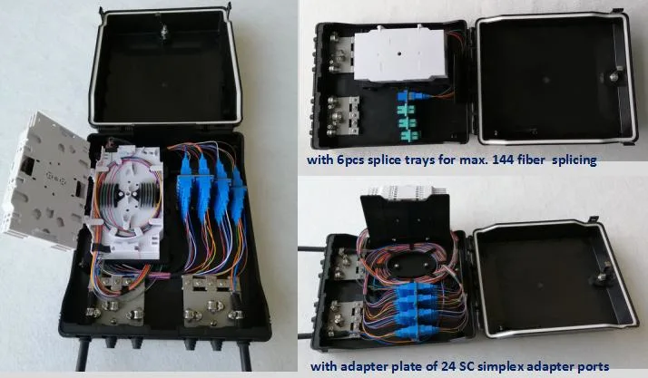 IP65 Outdoor 24 Sc Port 144 Fiber Optic Box